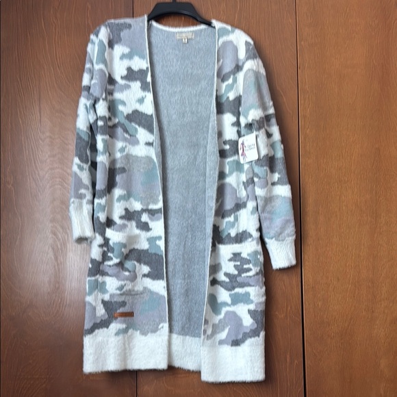 Simply Southern Nwt Sz Small Camouflage Open Front Duster Length Ret $76